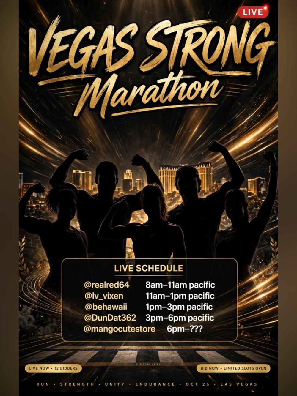 Vegas Strong Marathon- Share Show 24 hours - Picture 2 of 4